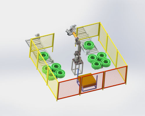 Mesin penggulung tali polyester PET otomatis dengan Sistem Palletizing otomatis