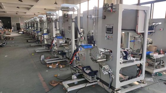Lini Ekstrusi Pita PET Penuh Otomatis Kontrol PLC Plastik Spraying Strap Winder