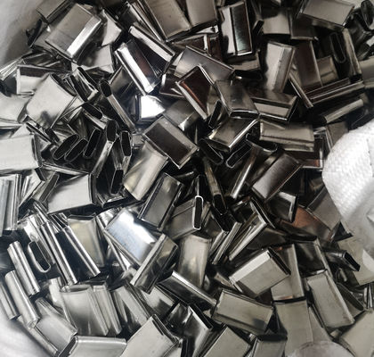 Gripper Galvanized Metal Seals Electroplated Surface Untuk PP Polypropylene Strap
