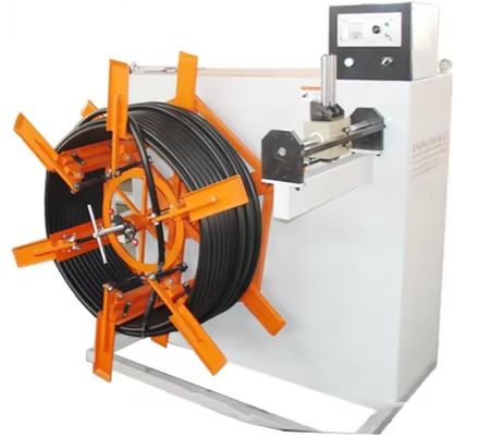 Fleksibel karet Strip Hose Winder Mesin Single Screw Wire Coiling Mesin