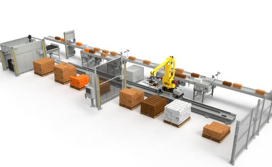 Palletizer Robot Otomatis Dan Depalletizer Untuk Kantong Karton Kemasan Film