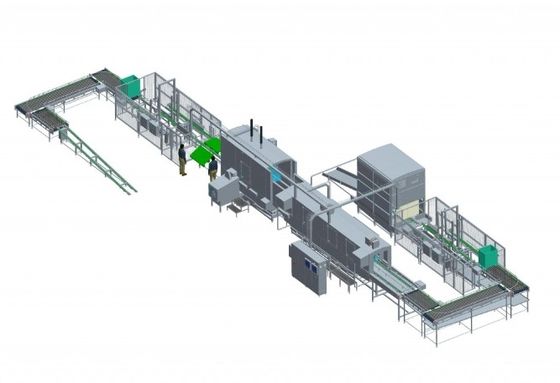 Sistem Depaletisasi Robot Kontinyu Dengan Palet Stacker