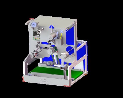 PP Strip Winder yang sepenuhnya otomatis dengan jenis conveyor yang berputar ke dalam dan pembungkus film lapisan luar