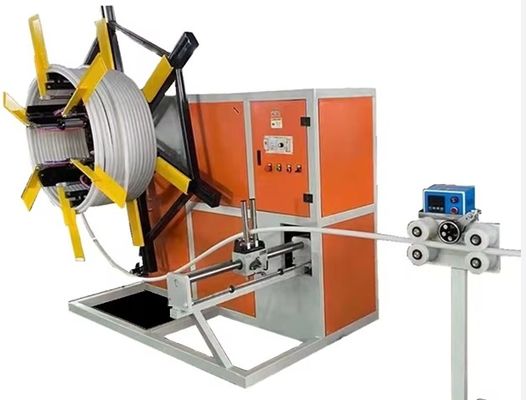 Micro Spray Tape Plastic Pipe Winder Machine Double Coiling Untuk Pabrik Manufaktur
